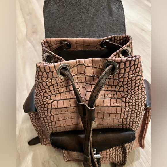 New Freebird by Steven Brett Pink Croco Backpack - Picture 5 of 12